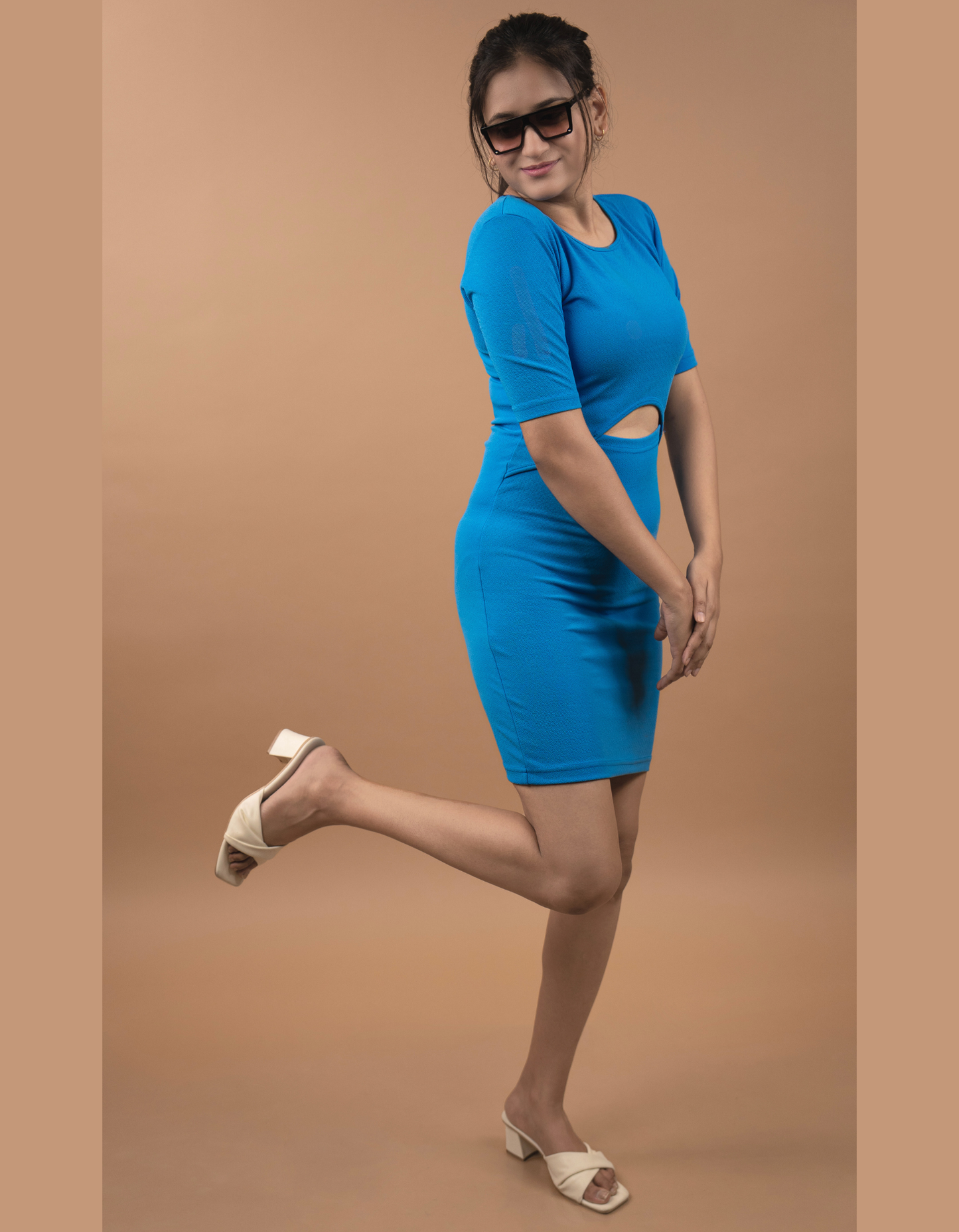 Bae N Bruh - Sassy Selfie-Ready Peek-a-Cutout Dress right view