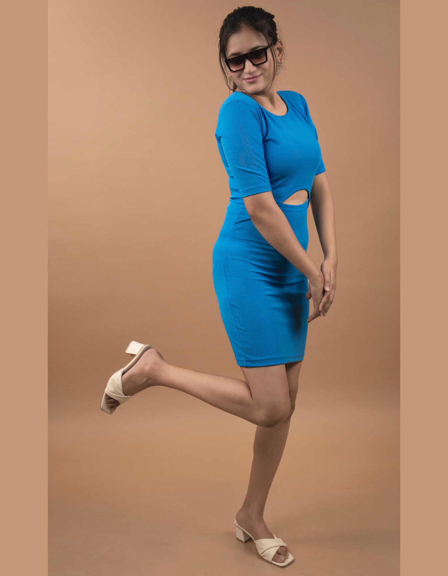 Bae N Bruh - Sassy Selfie-Ready Peek-a-Cutout Dress right view