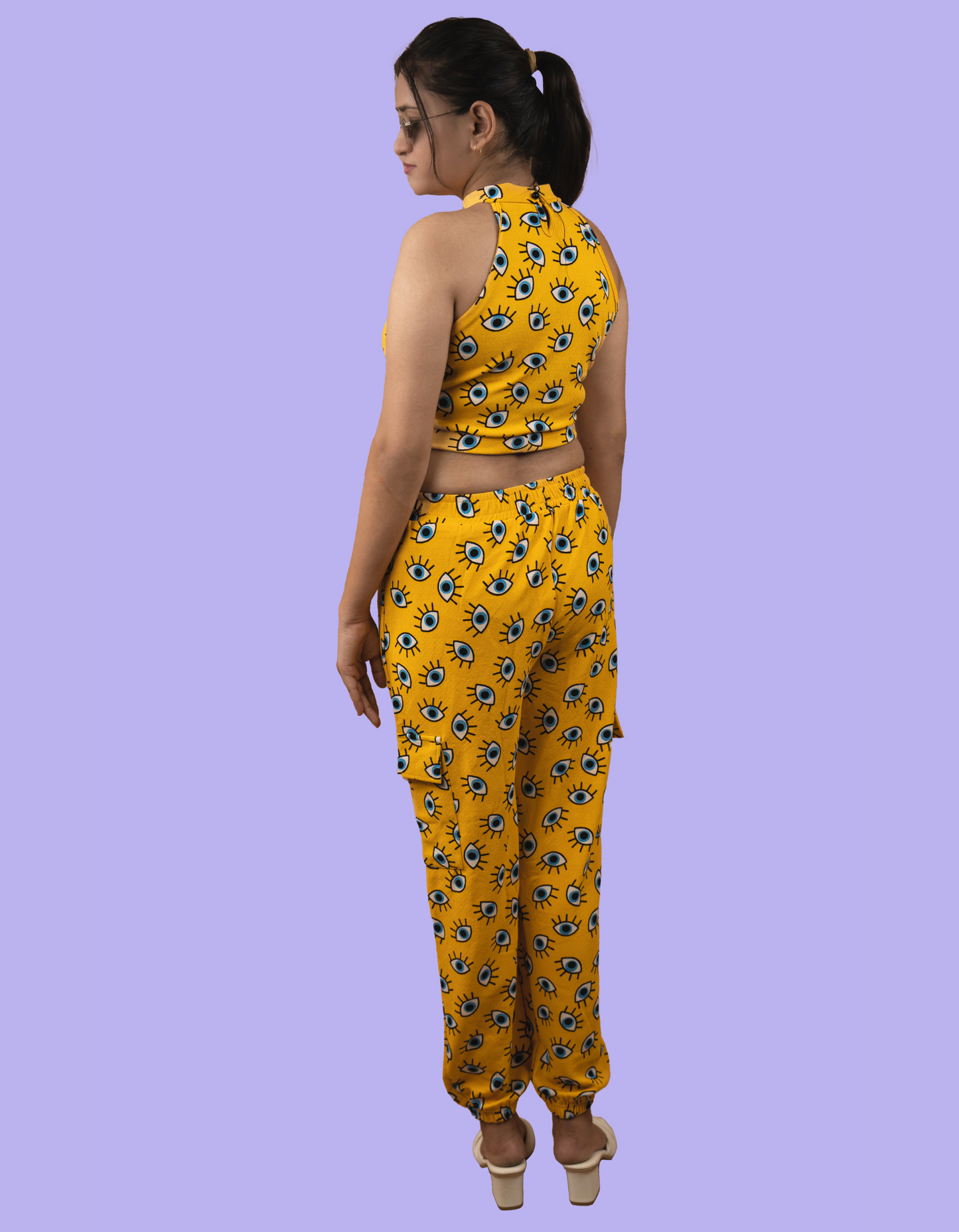 Bae N Bruh - Eye-Spy Crop Top & Jogger Co-Ord Set back view