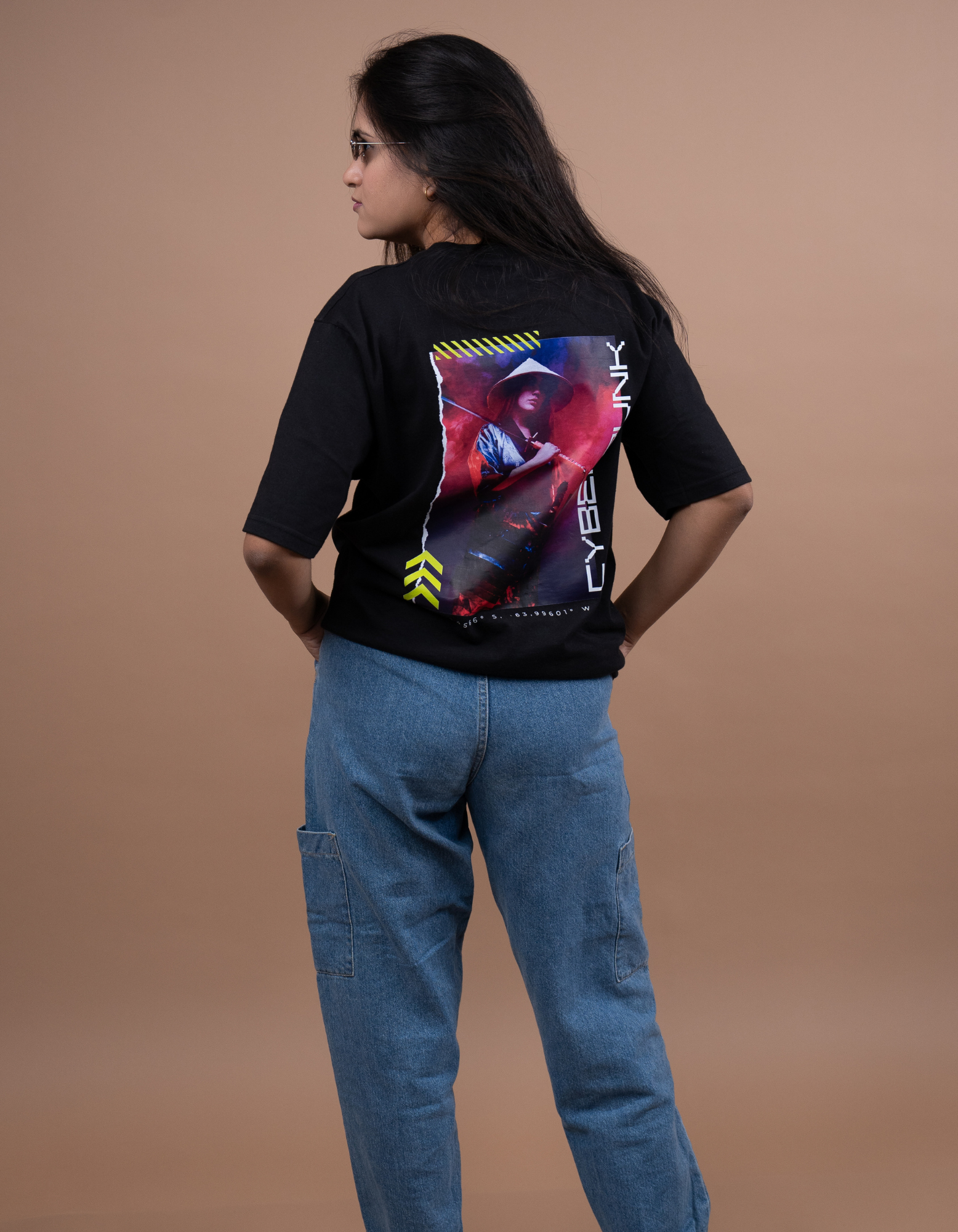 Cyberpunk Oversized T-shirt back view