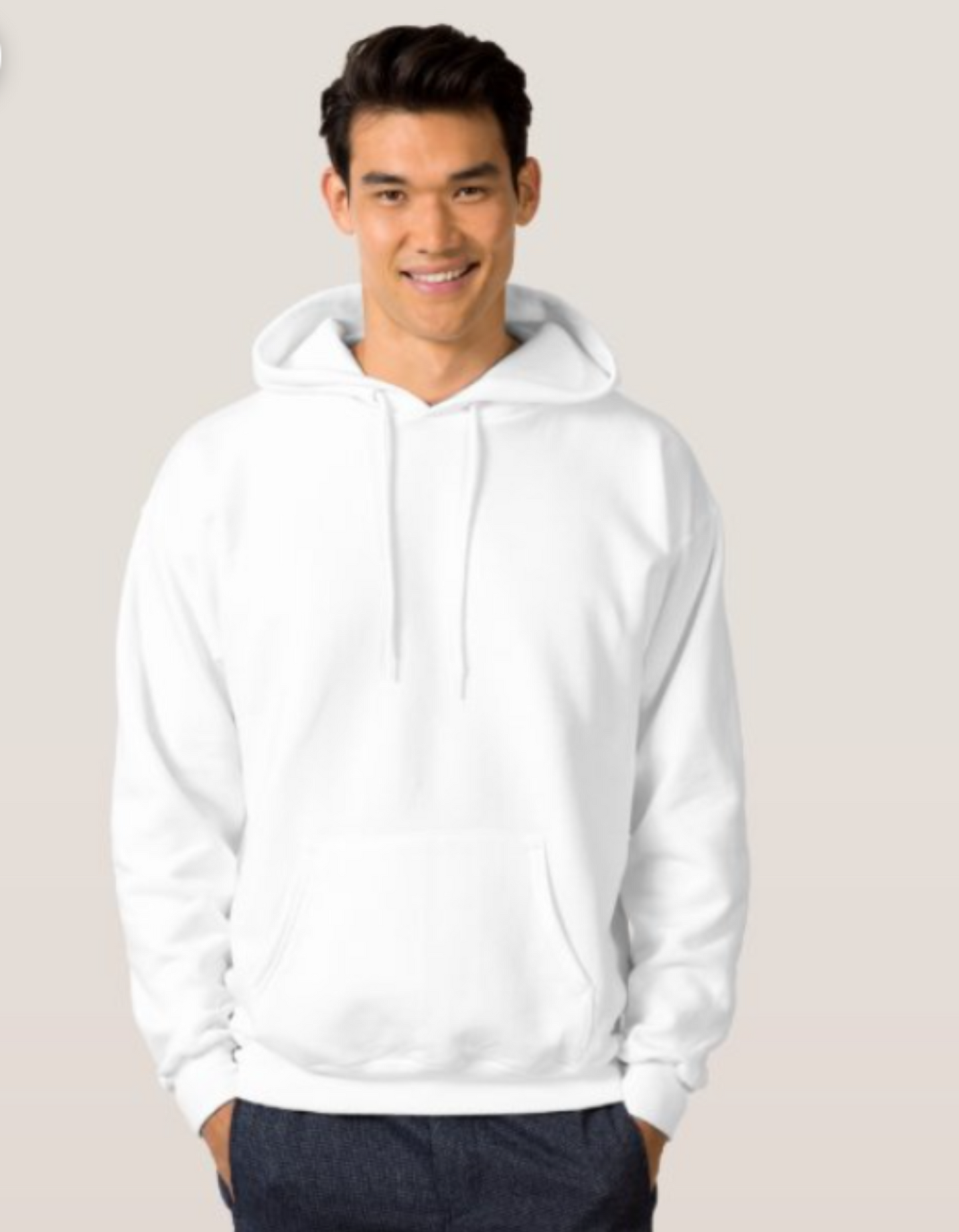 Solid White Plain Hoody