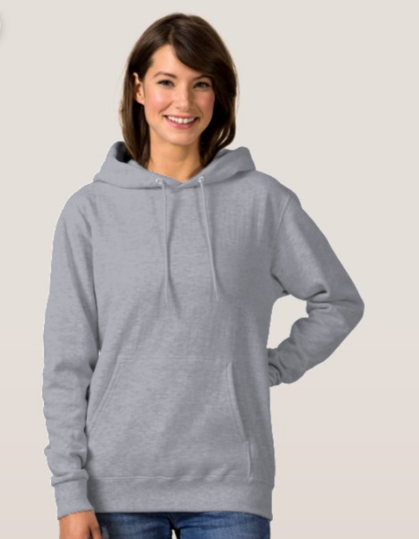 Solid Grey Plain Hoody