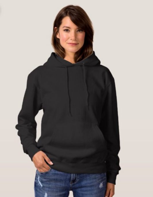 Solid Black Plain Hoody