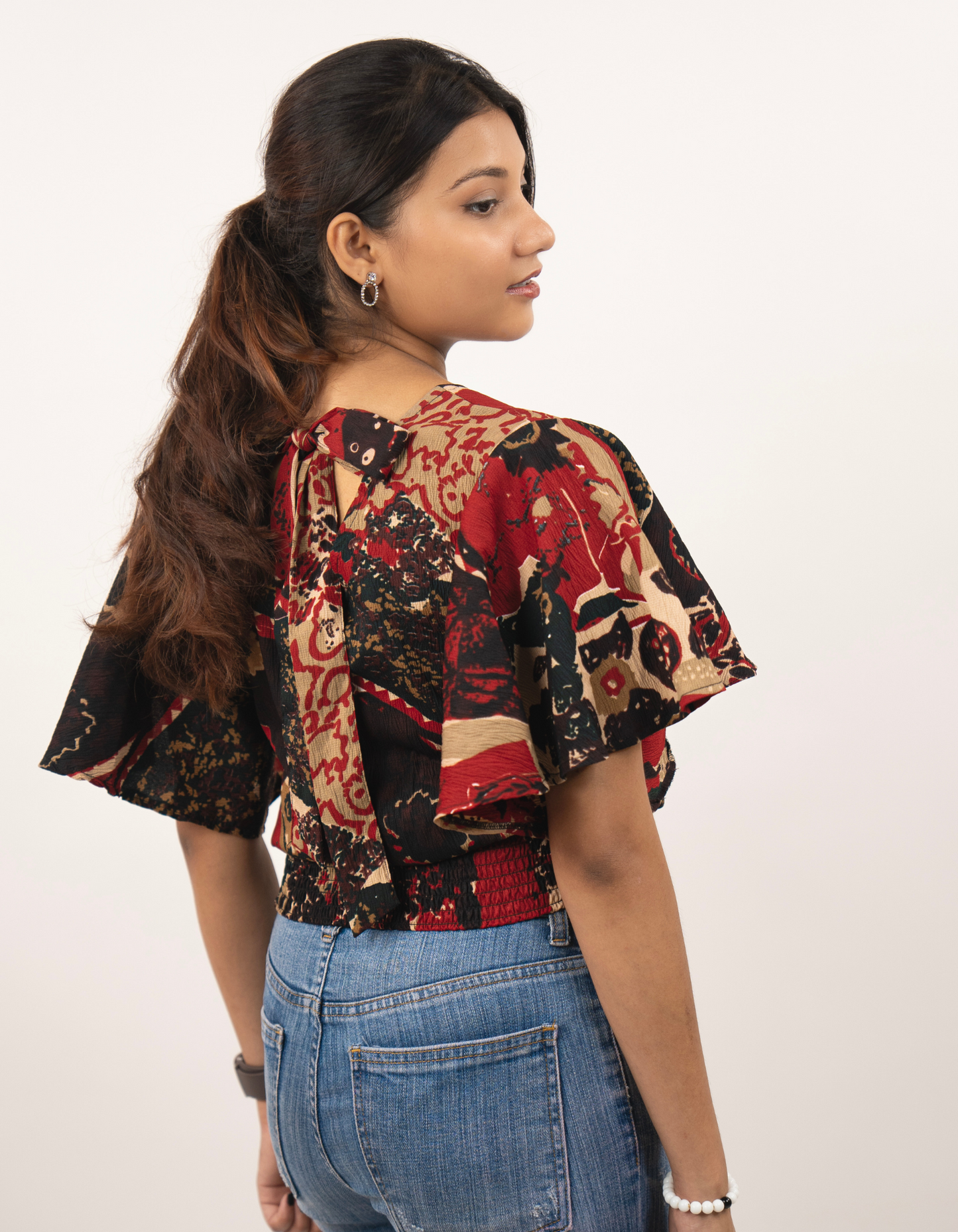 Bae N Bruh - Brew-tiful Batwing Sleeve Coffee Top right view