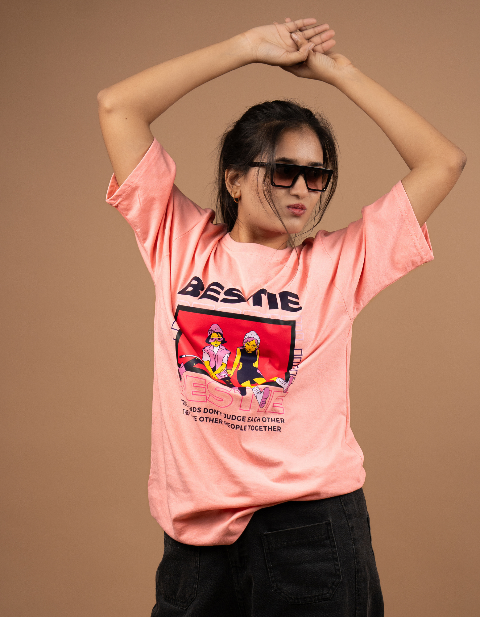 Girl Bestie Oversized T-shirt front