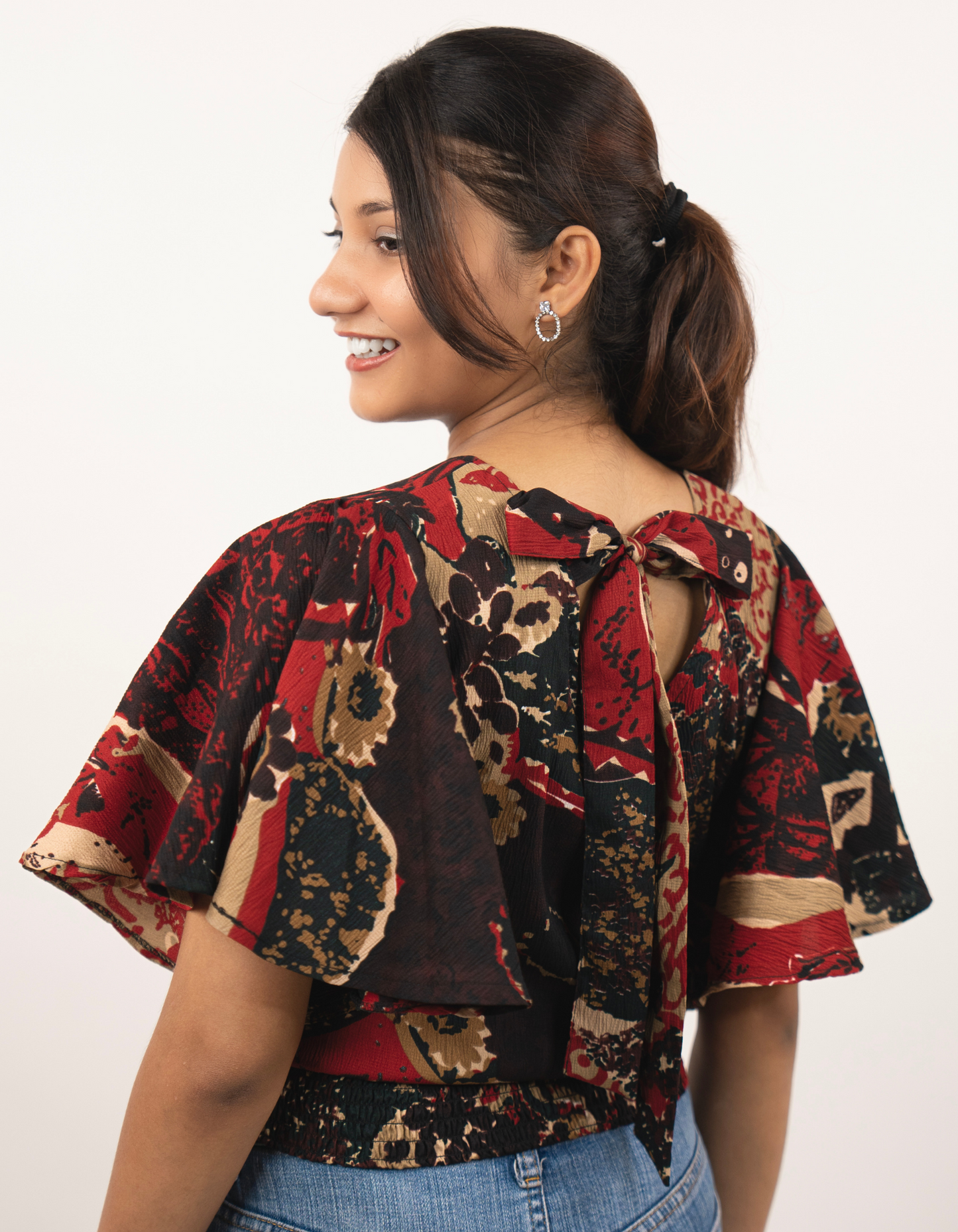 Bae N Bruh - Brew-tiful Batwing Sleeve Coffee Top back view