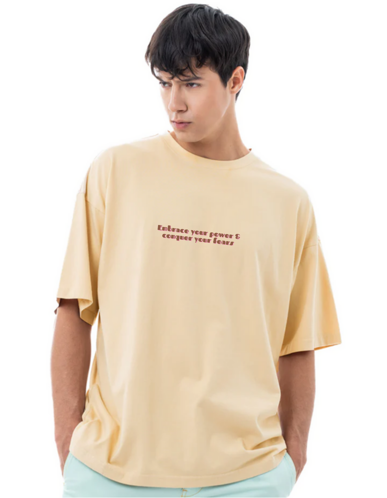 Roaring Tiger Graphic Printed Men’s Oversized T-shirt front view