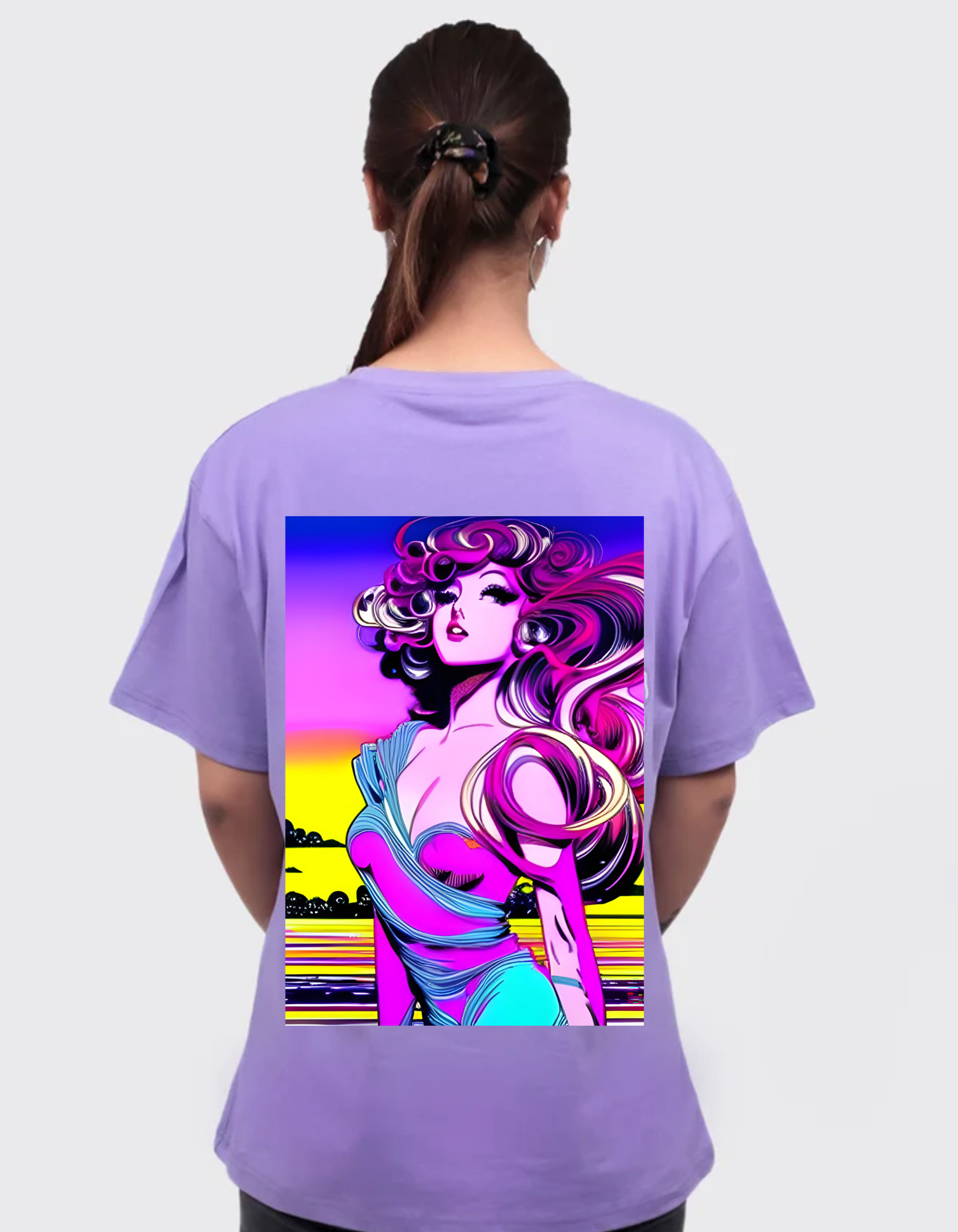 Retro Vintage Girl Oversized T-shirt