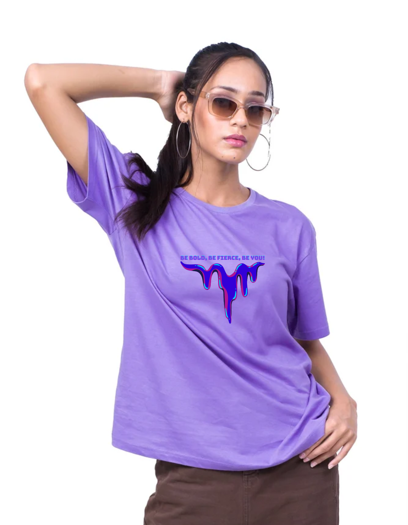 Retro Vintage Girl Oversized T-shirt front view