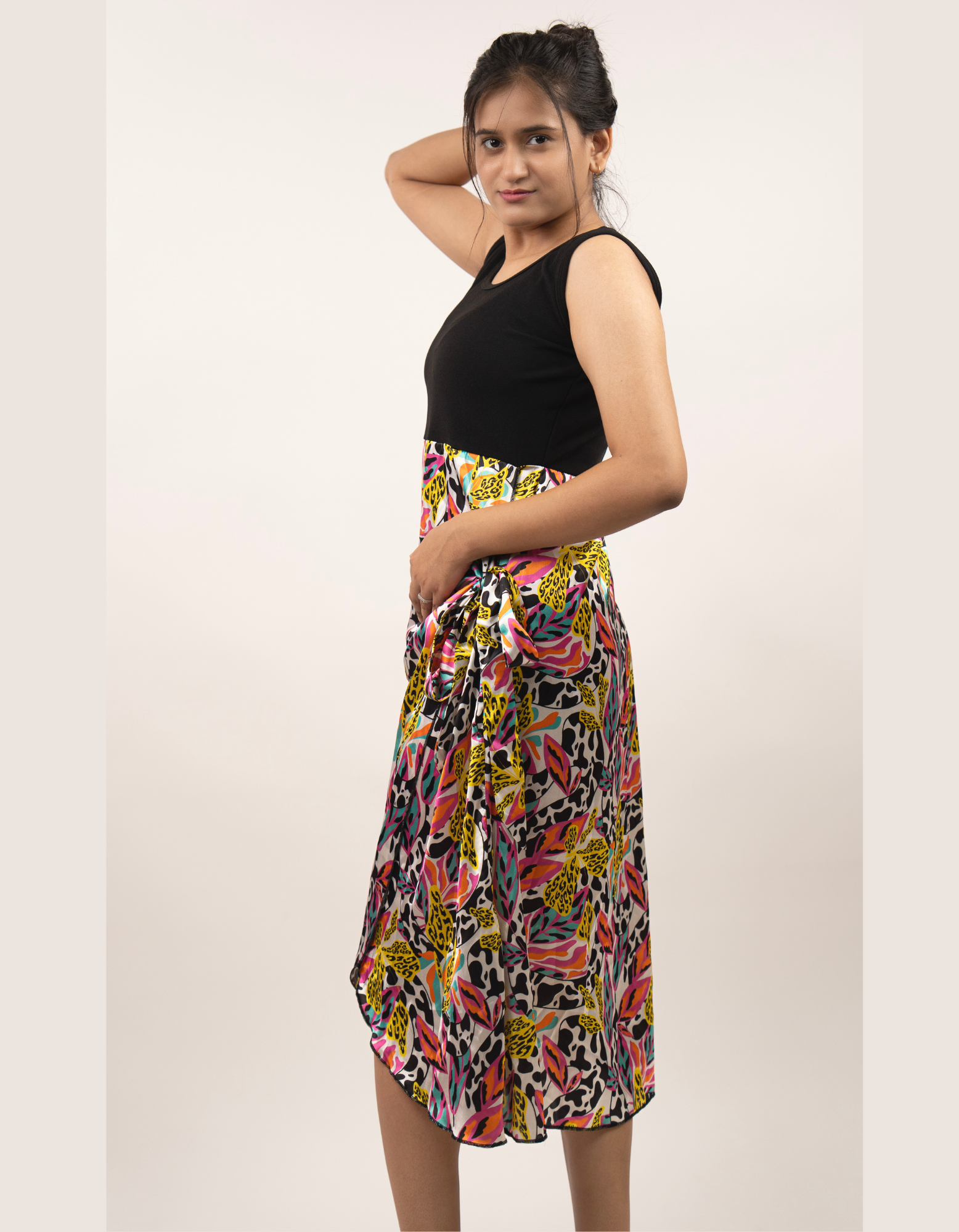 Bae N Bruh - Silky Sashay Frill Fiesta Dress left view