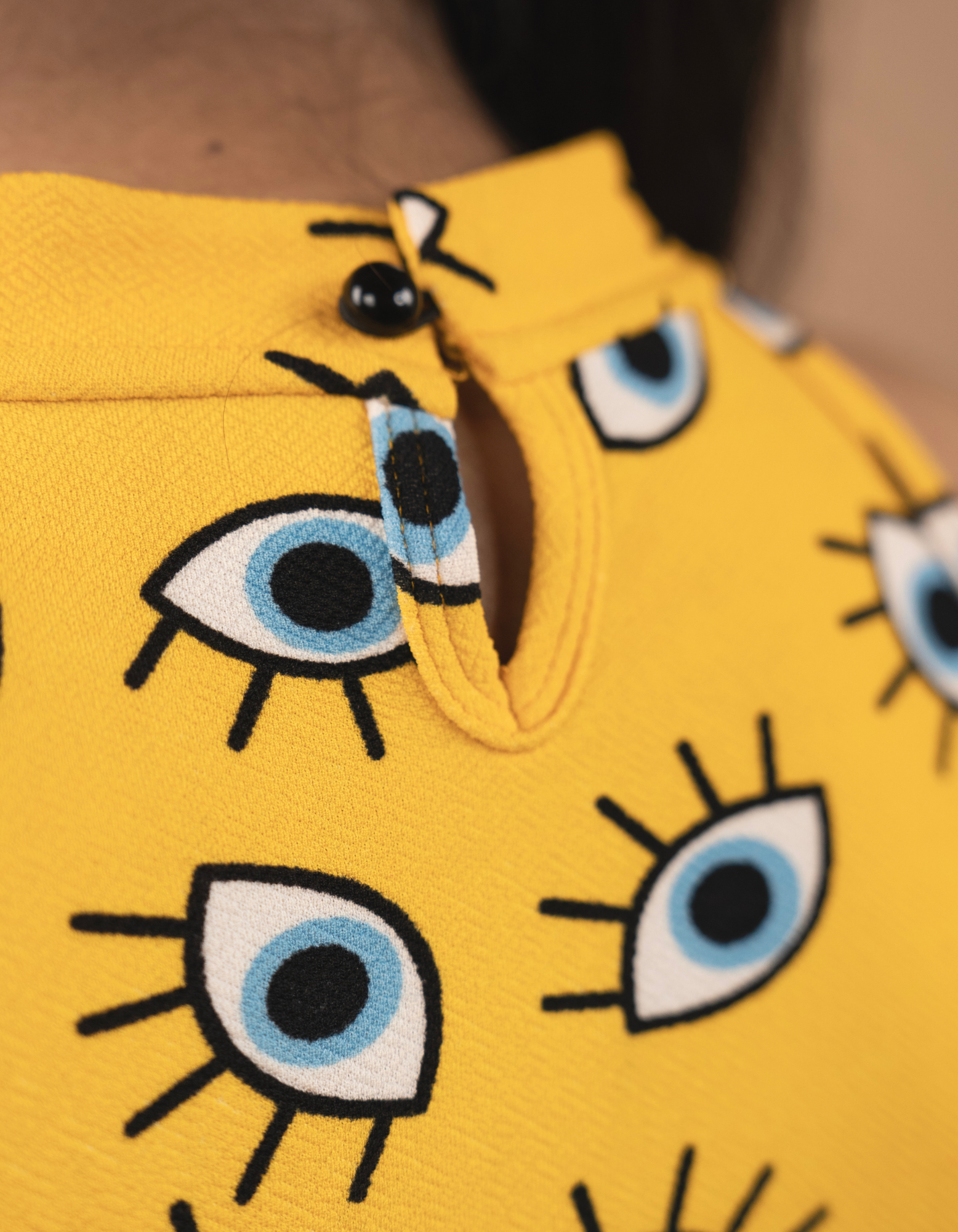 Bae N Bruh - Eye-Spy Crop Top & Jogger Co-Ord Set fabric