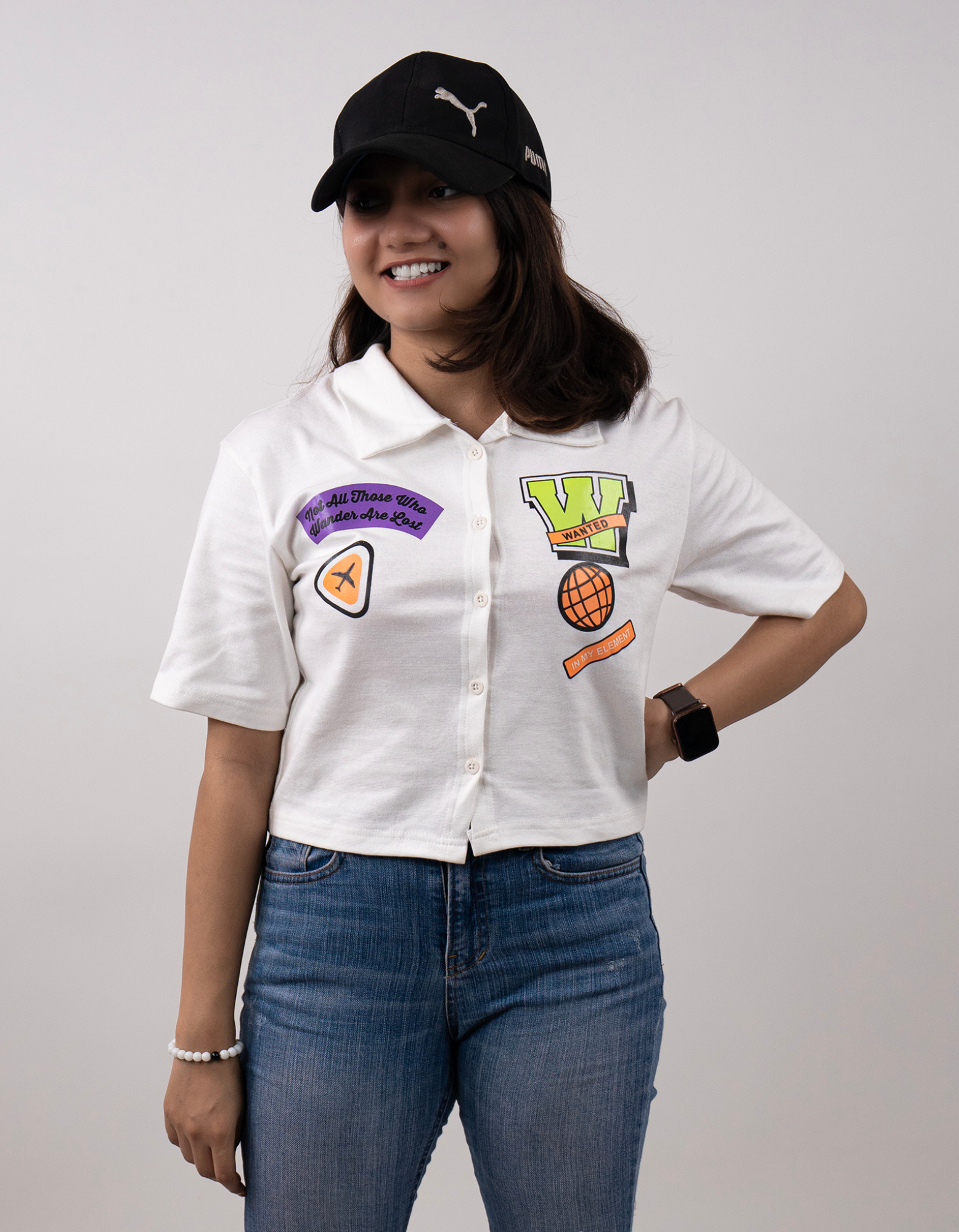 Bae N Bruh - Wanderlust Oversized Crop Top