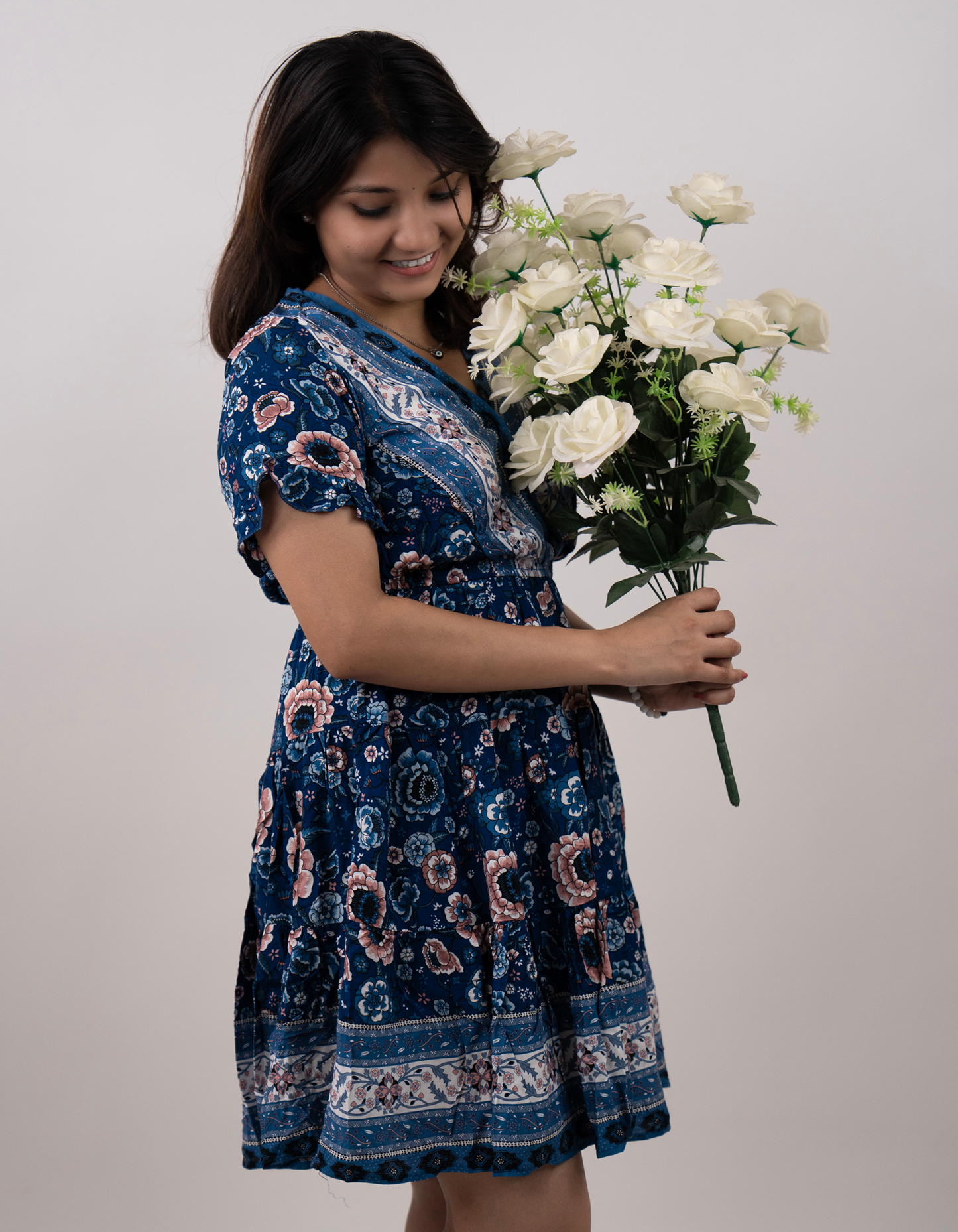 Bae N Bruh - Twilight Blossom Knee Length Flare Maxi Dress