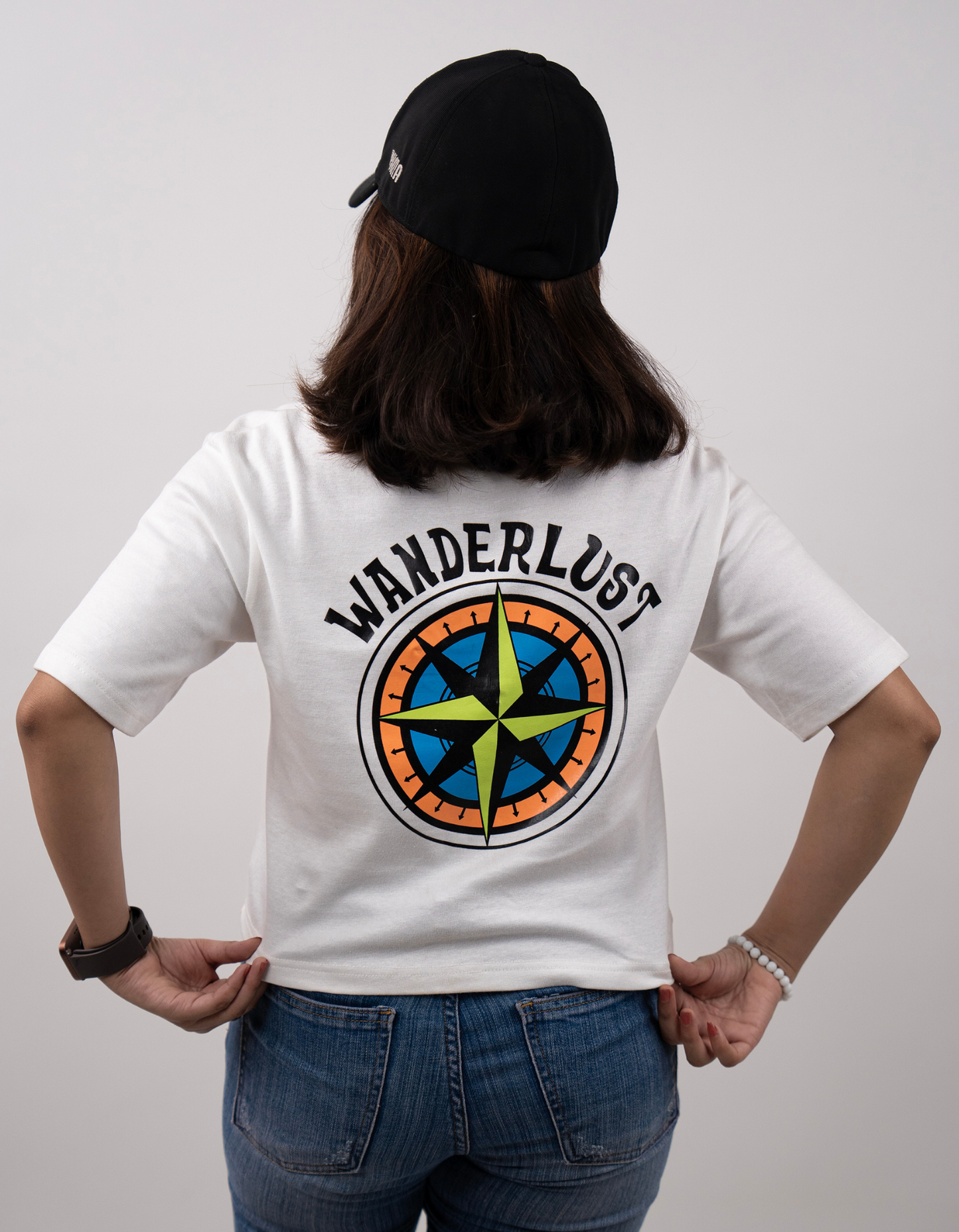 Bae N Bruh - Wanderlust Oversized Crop Top back view