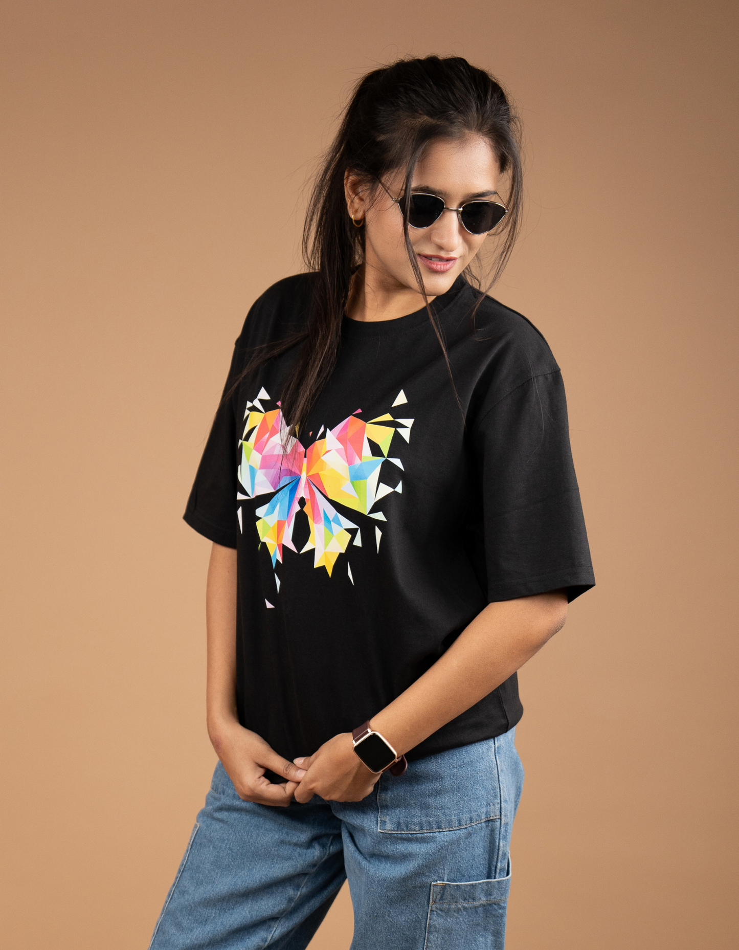 Butterfly Oversized T-shirt side pose