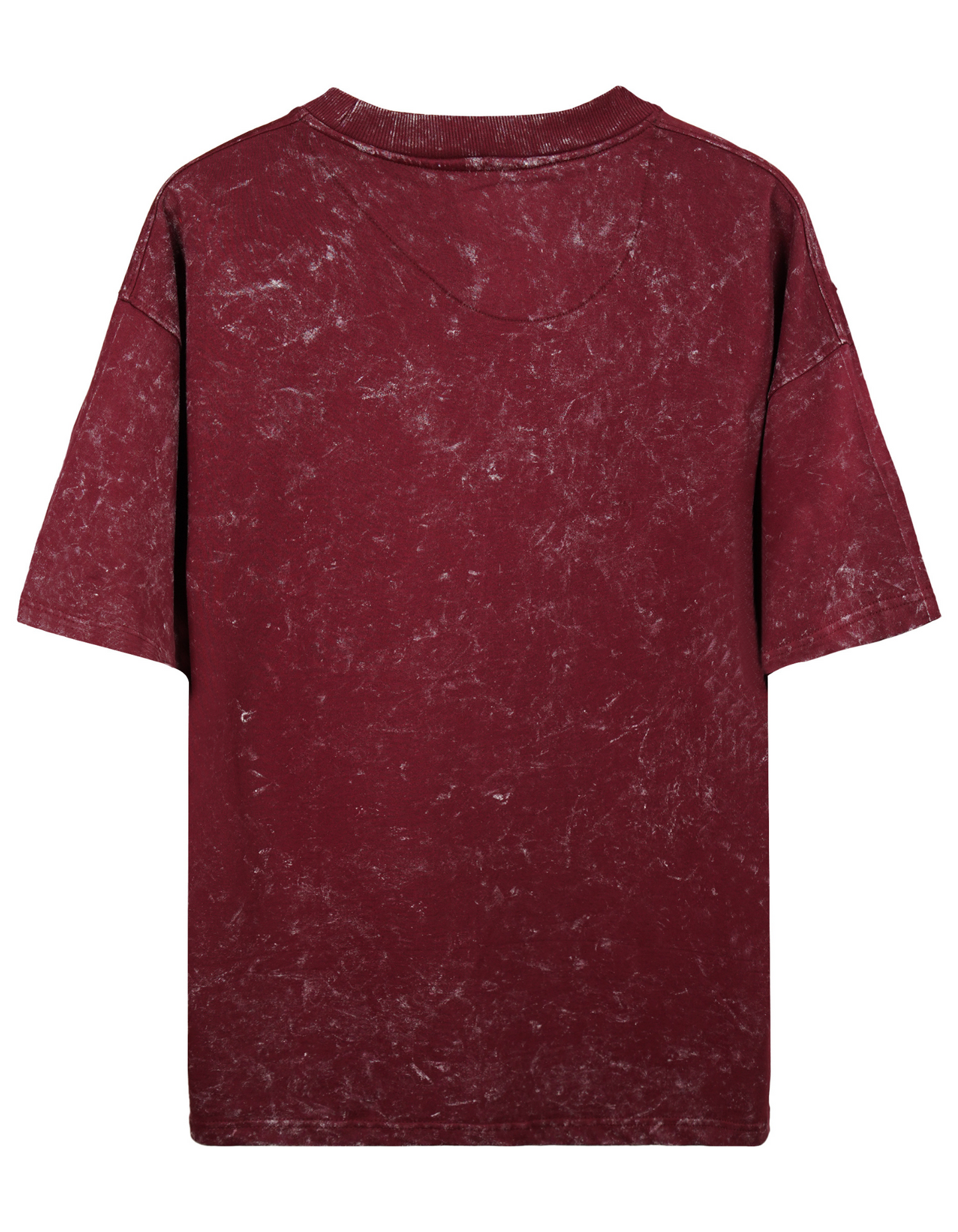 Bae N Bruh - Solid Maroon Men’s Acid Wash Oversized T-shirt product back