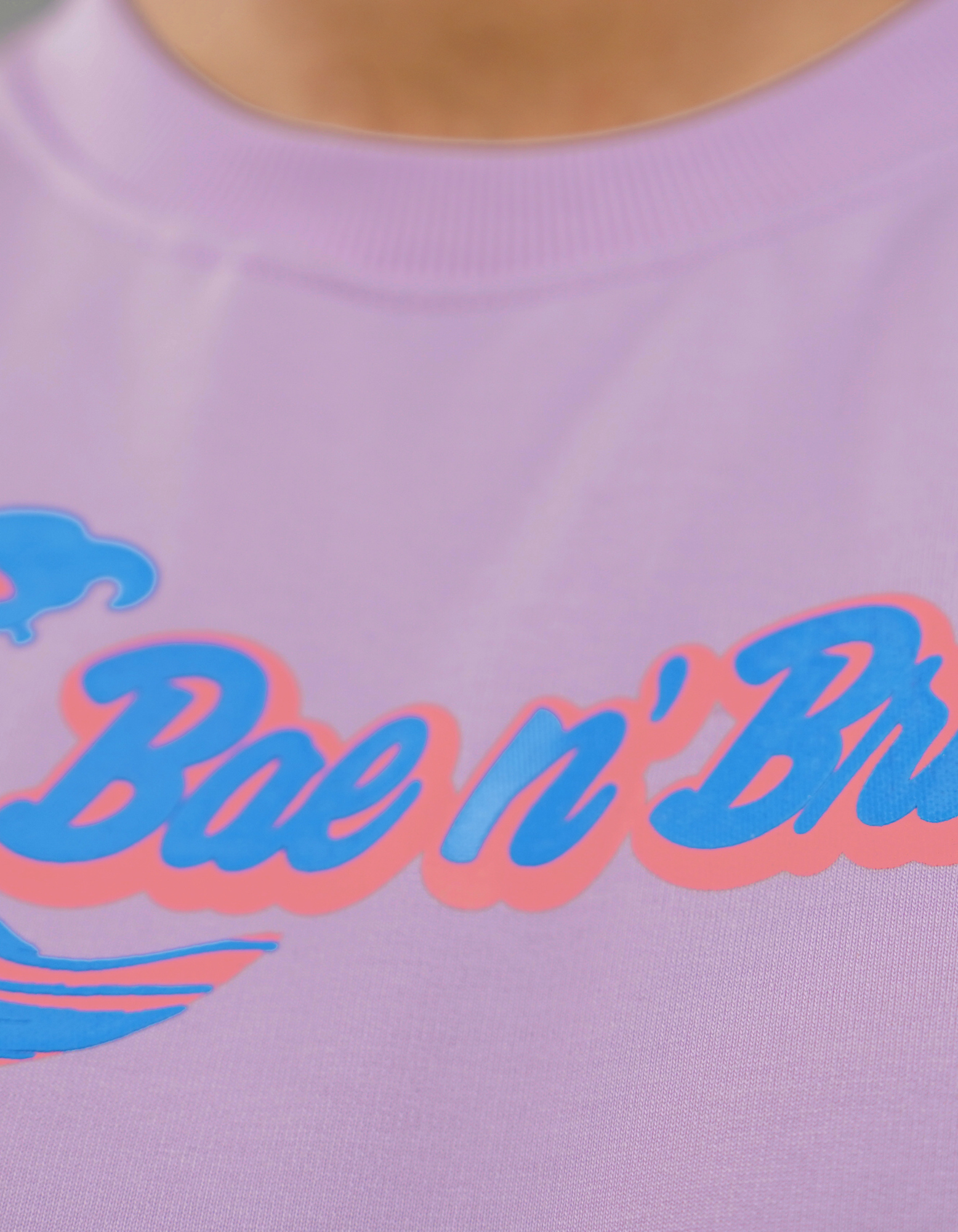 Bae N Bruh - Ink & Fins Oversized T-shirt Model front logo