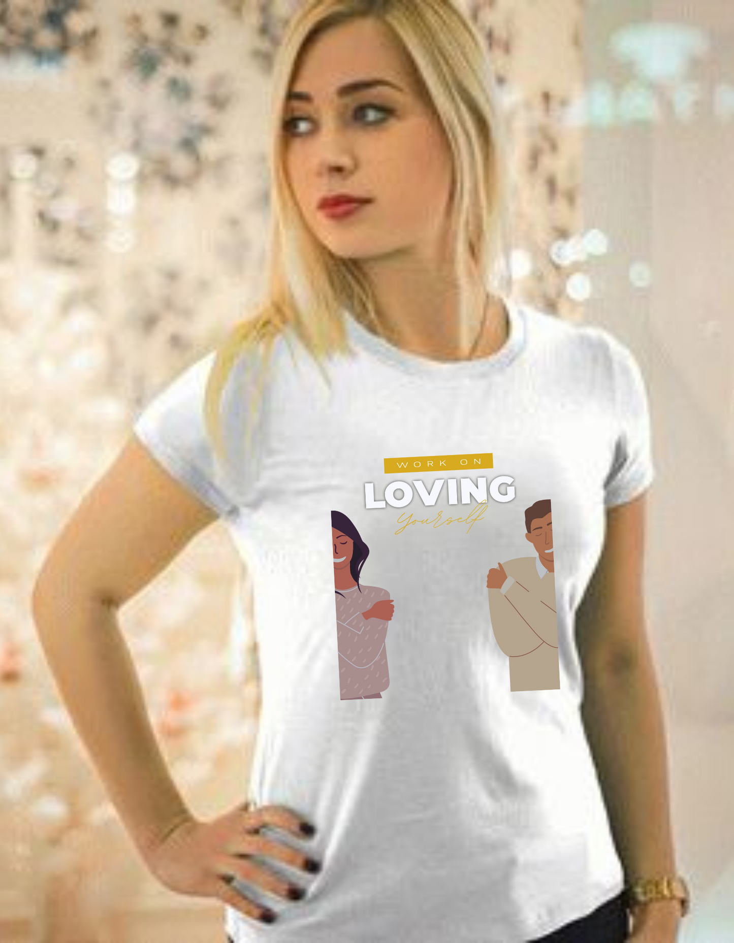 Work on loving yourself T-shirt White