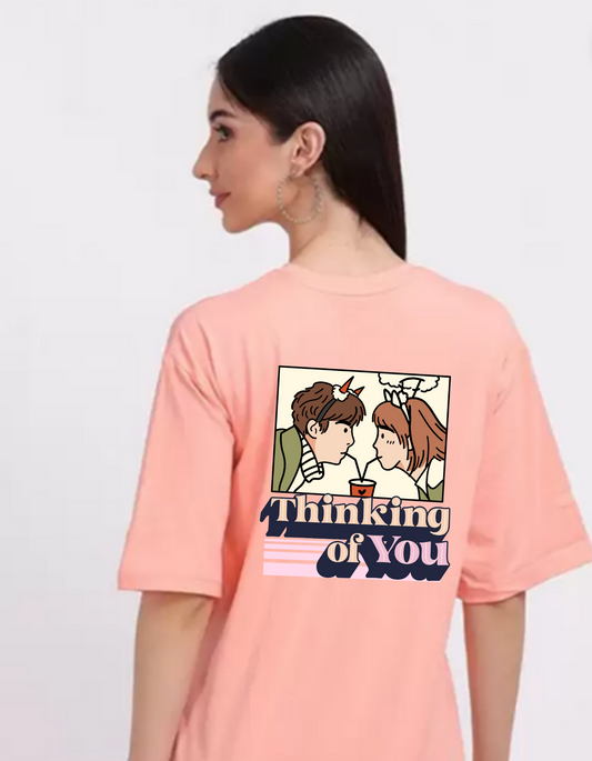 Thinking of you Oversized T-shirt back view