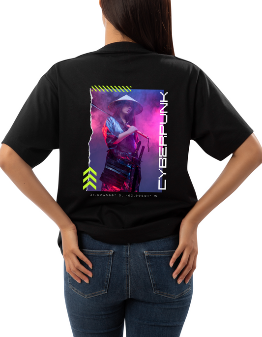 Cyberpunk Oversized T-shirt back view