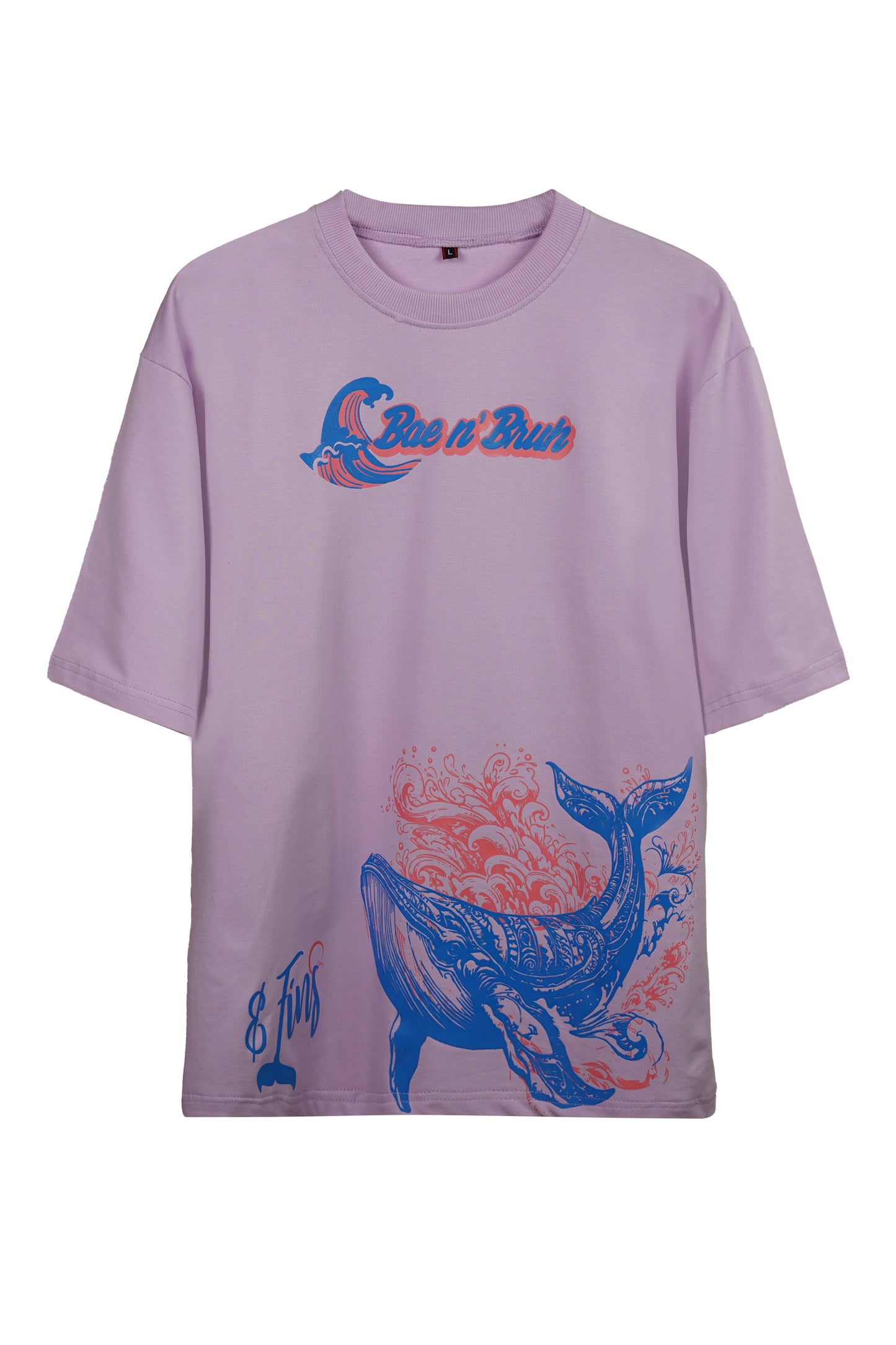 Bae N Bruh - Ink & Fins Oversized T-shirt product front